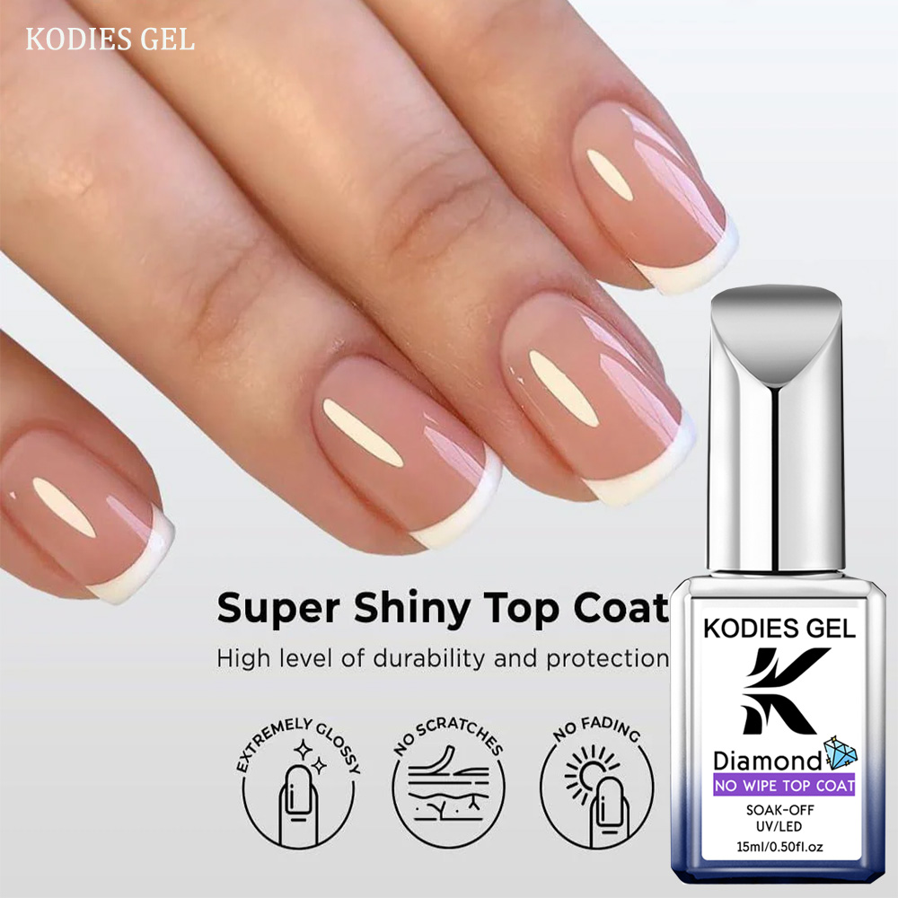 Gel Top Coat - 코디스 젤 다이아몬드 탑코트 노 와이프