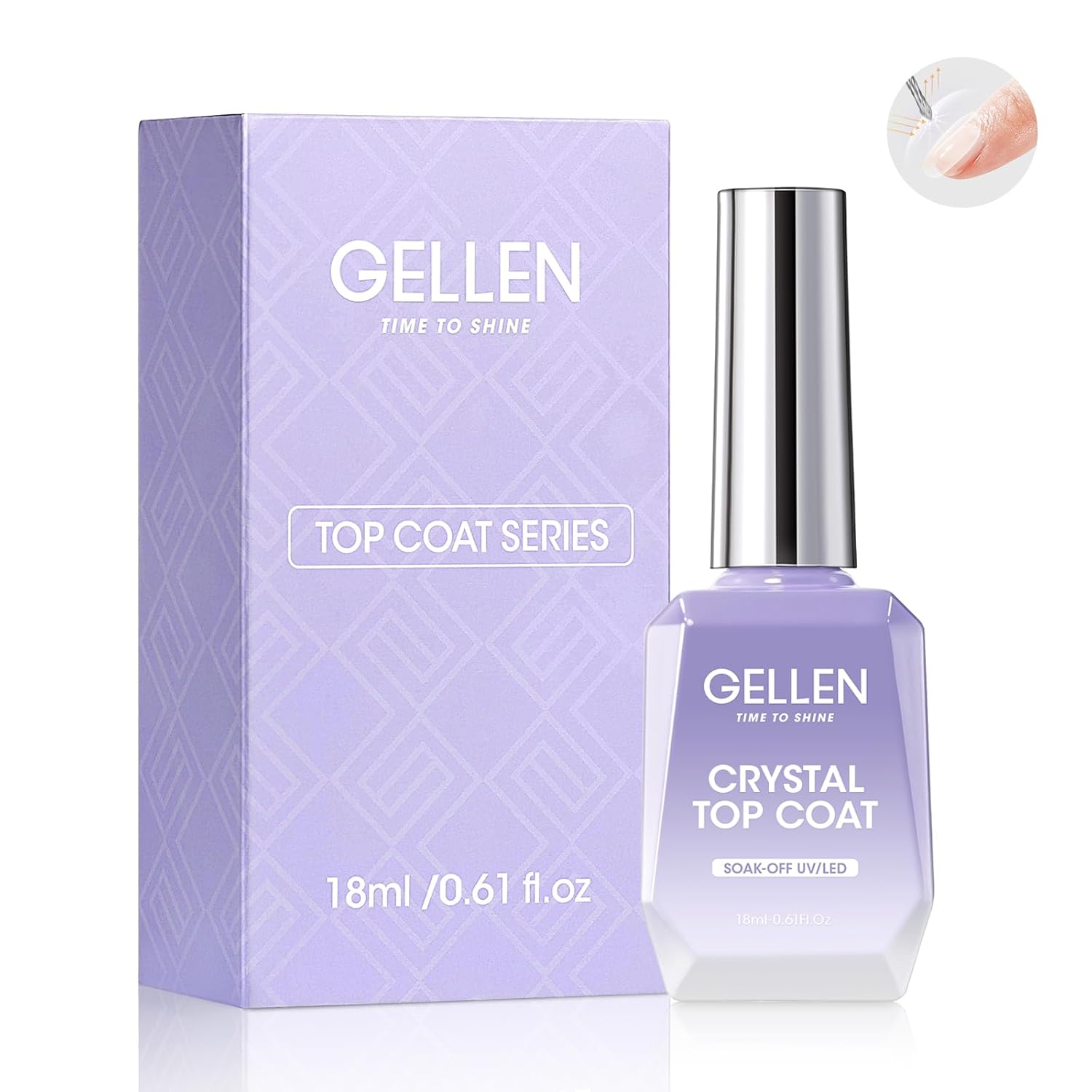Gel Top Coat - 젤렌 네일 젤 탑코트 18ML 대용량