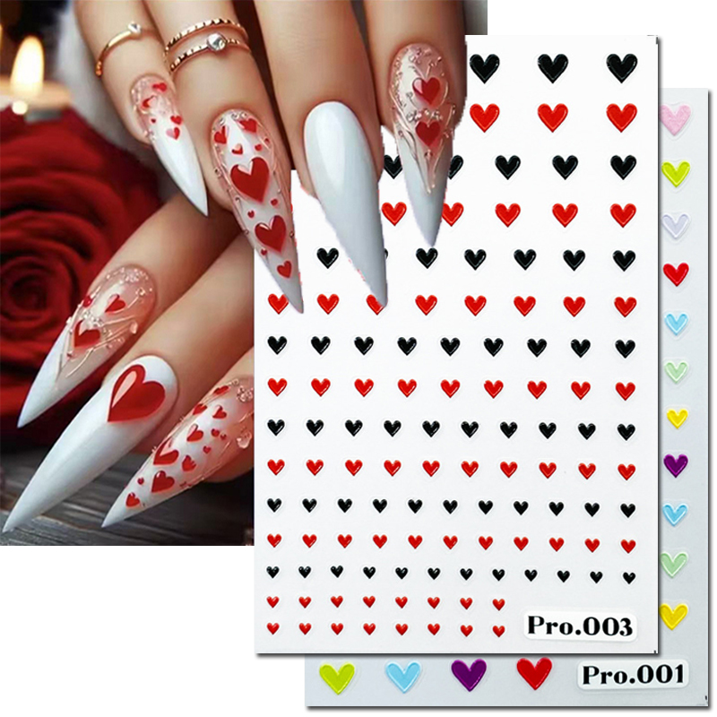 Nail Art Valentine - 5d 엠보싱 네일 아트 스티커, 발렌타인