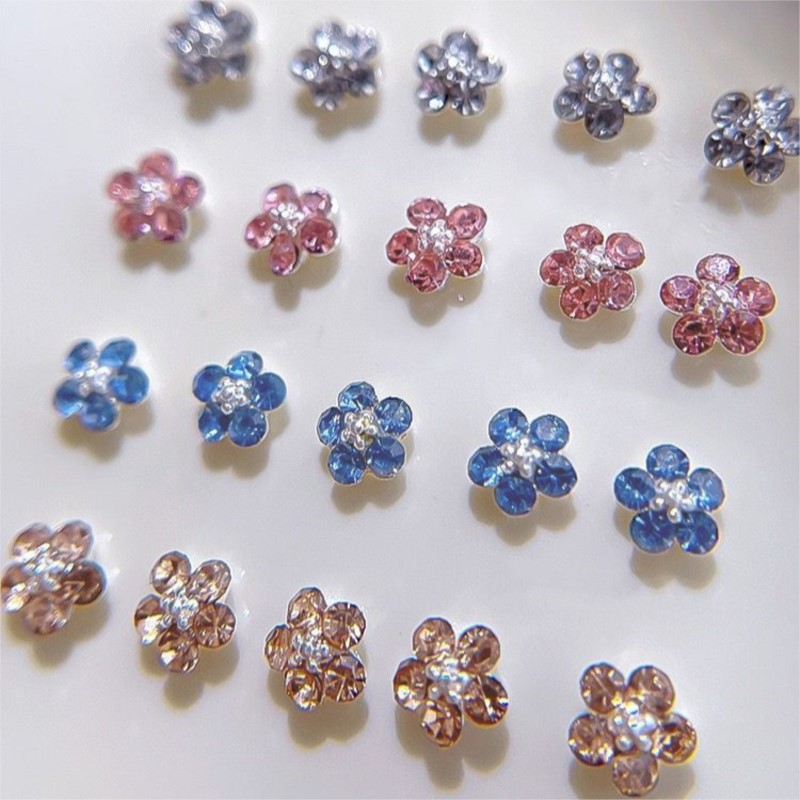 Nail Art Zone - 20PCS 3D 미니 매화 꽃 다이아몬드