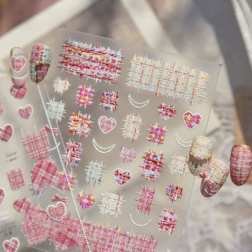 Nail Art Valentine - 1개 5D 입체 사랑 하트 리본