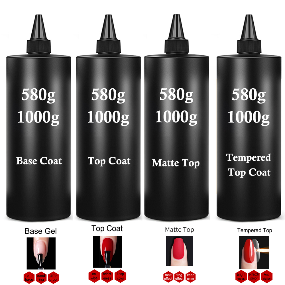 Gel Top Coat - 580g/1KG 슈퍼 샤이니 탑 코트 UV