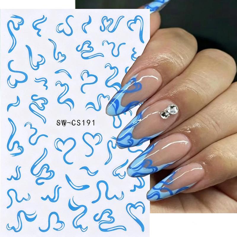 Nail Art Valentine - 2장의 달콤한 네일 아트 스티커 발렌타인
