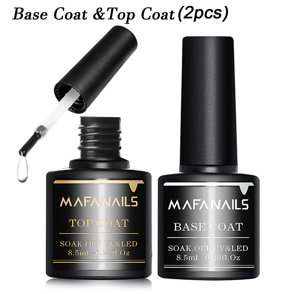 Gel Top Coat - 2개입 투명 젤 탑코트 & 베이스코트