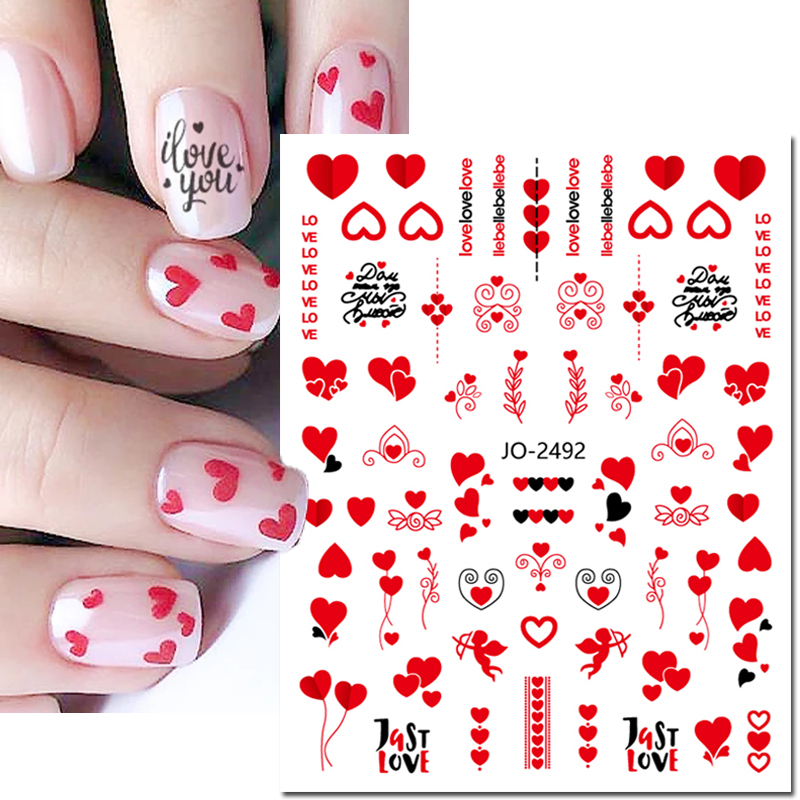 Nail Art Valentine - 3D 네일 아트 데칼 기하학적 라인