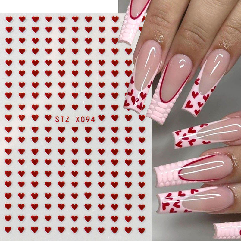 2개 미니 하트 네일 아트 스티커 데칼 귀여운 발렌타인 - Nail Art Valentine 리뷰 및 가격