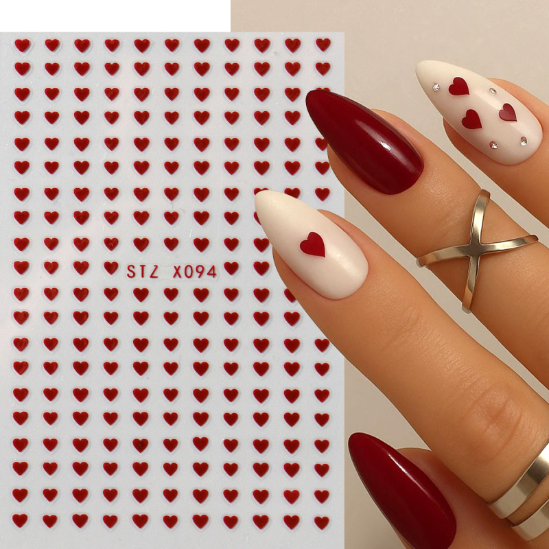 2개 미니 하트 네일 아트 스티커 데칼 귀여운 발렌타인 - Nail Art Valentine 리뷰 및 가격