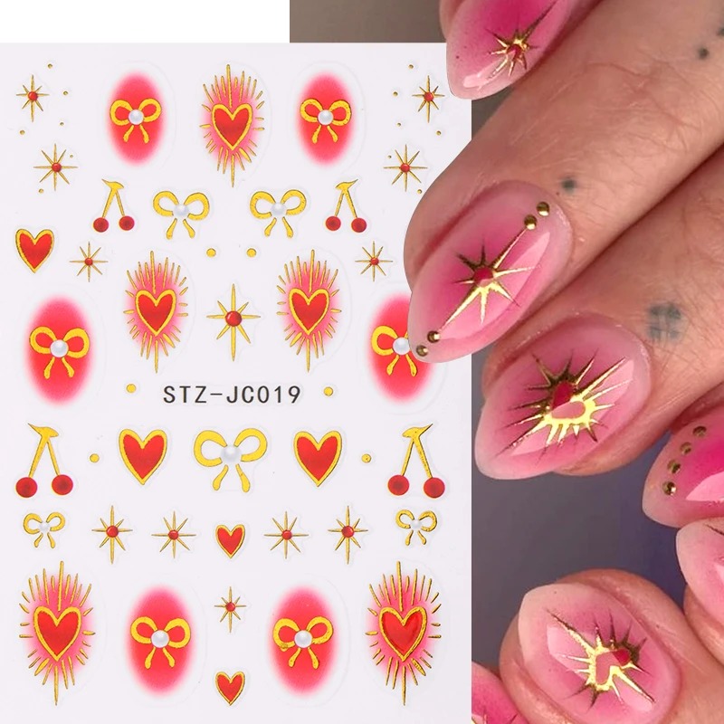 Y2K 브론징 하트 블러셔 스티커 네일 아트용 체리 보 - Nail Art Valentine 리뷰 및 가격