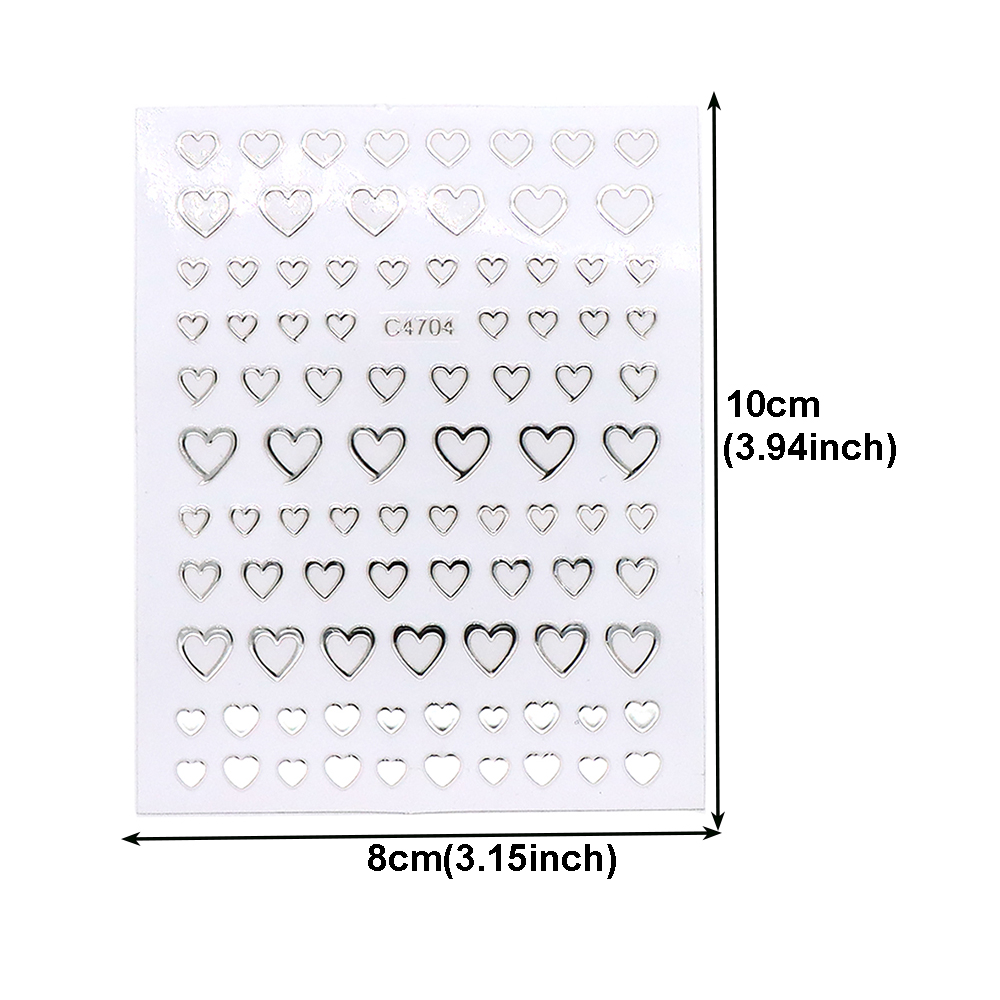 12장 스타/하트/달 네일 아트 스티커 프레스온 네일  - Nail Art Valentine 리뷰 및 가격