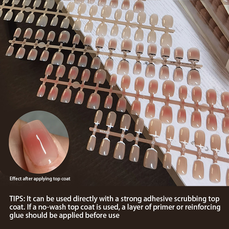 그라디언트 가짜 손톱, 프렌치 블러시 누드 네일, 방수 - Nail Art Xs 리뷰 및 가격
