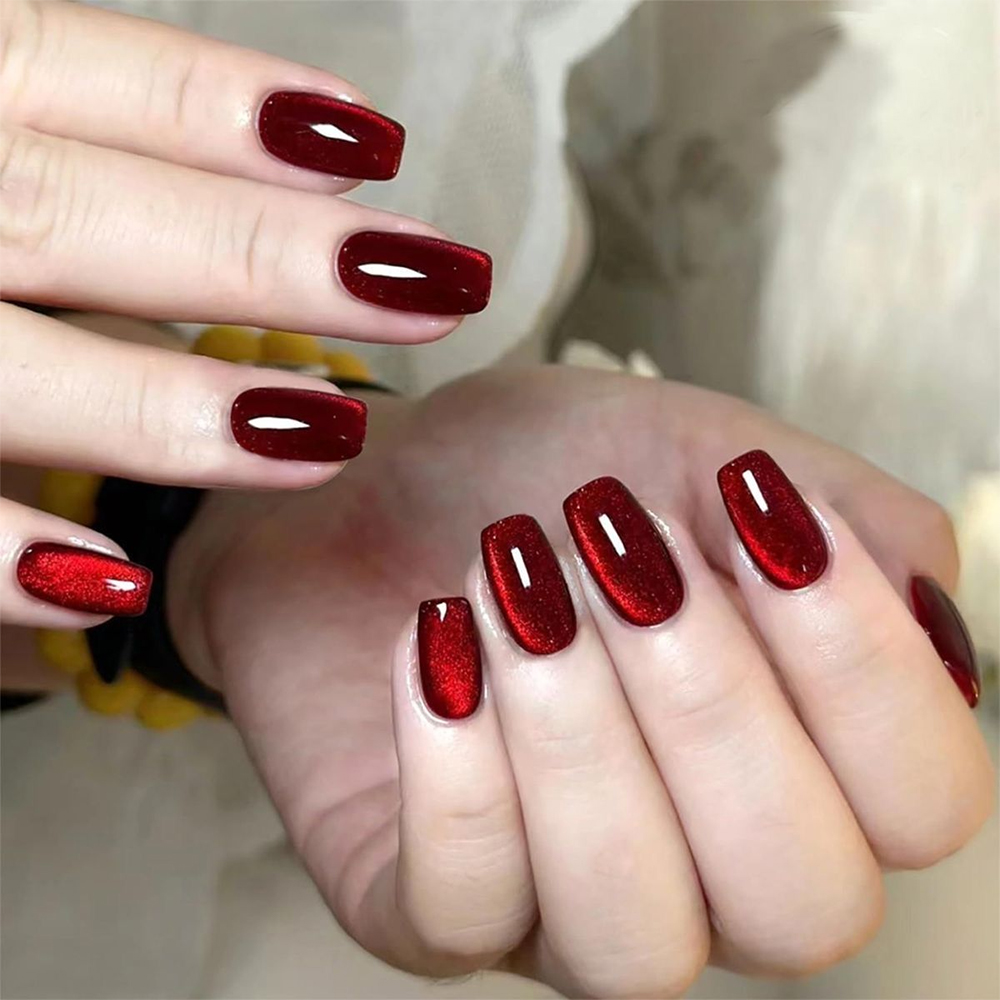 96/48/24개 섹시한 레드 캣아이 프레스온 네일 미 - Nail Art Valentine 리뷰 및 가격