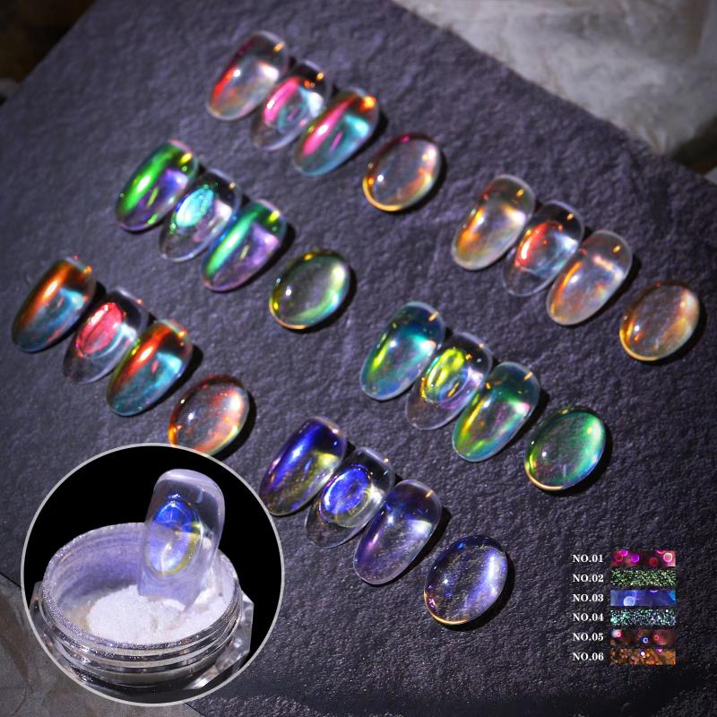 Z. 네일 글리터 오로라 아이스 투명 레이저 레인보우  - Nail Art Zone 리뷰 및 가격