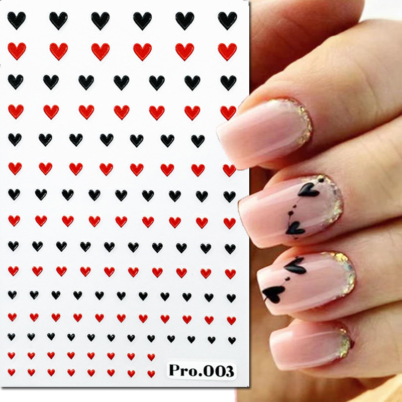 5d 엠보싱 네일 아트 스티커, 발렌타인 데이, 레드, - Nail Art Valentine 리뷰 및 가격
