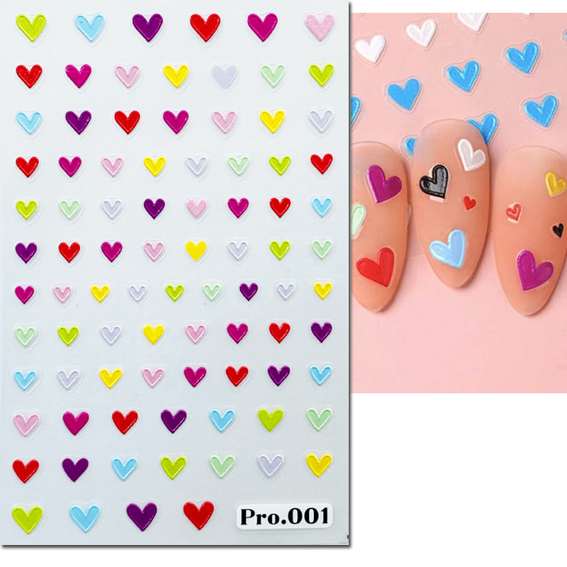 5d 엠보싱 네일 아트 스티커, 발렌타인 데이, 레드, - Nail Art Valentine 리뷰 및 가격