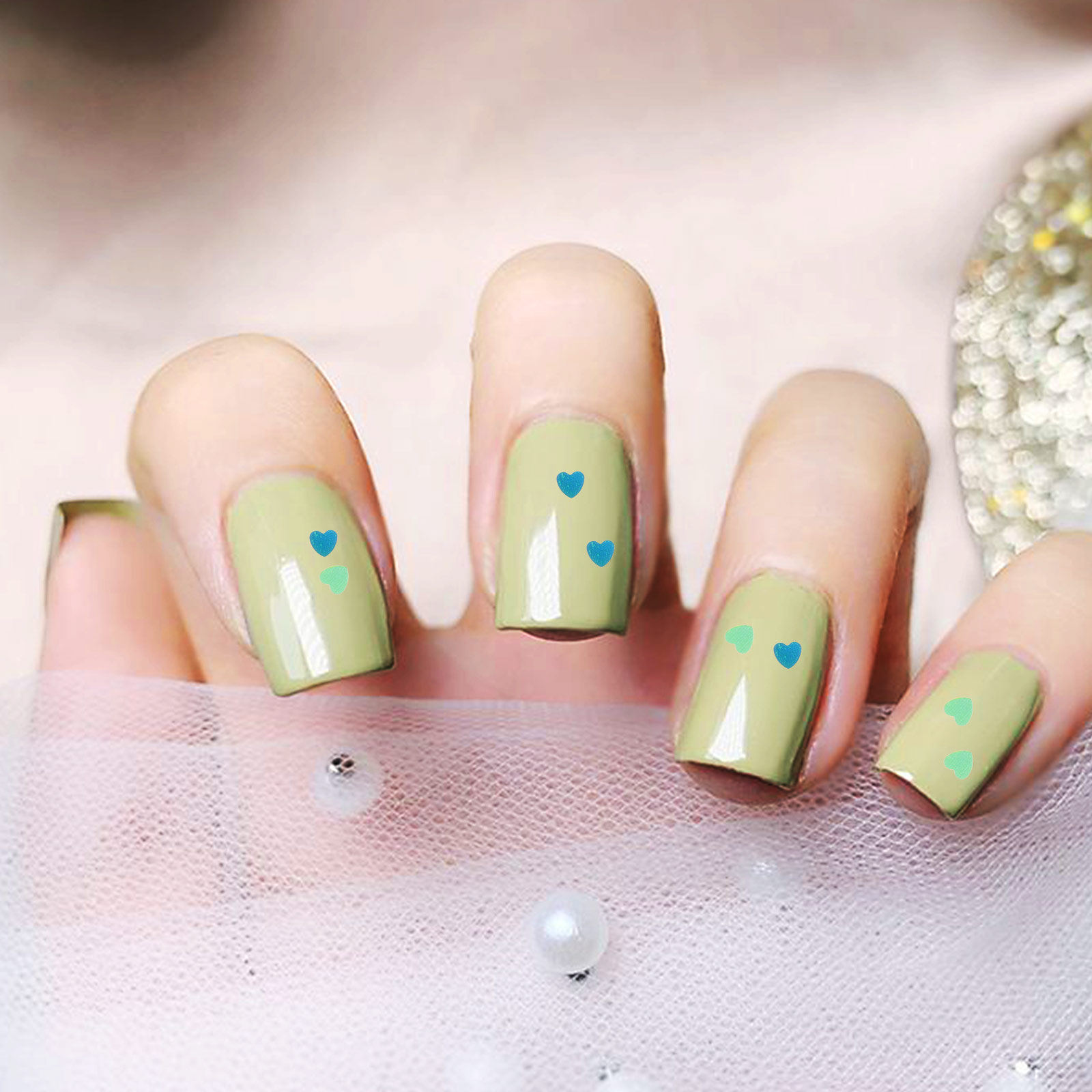 1 세트 샤이닝 하트 네일 스팽글 레이저 컷 장식용 스 - Nail Art Valentine 리뷰 및 가격