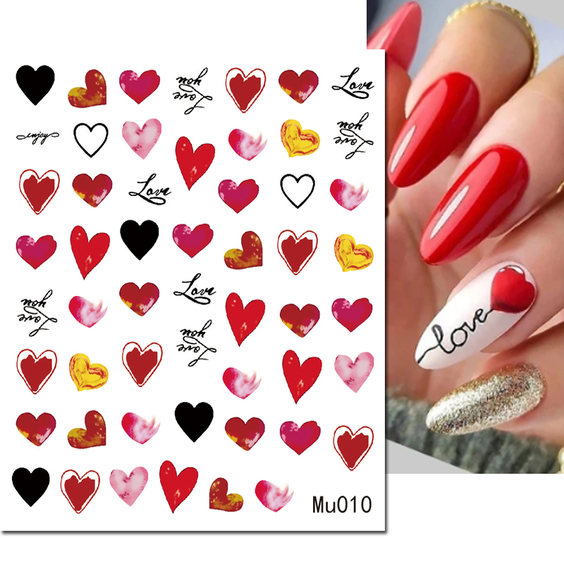 3d 네일 아트 슬라이더 스티커 발렌타인 섹시한 입술  - Nail Art Valentine 리뷰 및 가격