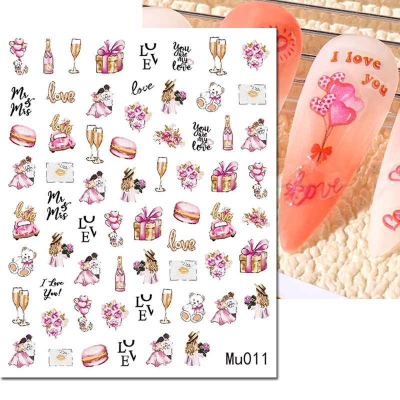 3d 네일 아트 슬라이더 스티커 발렌타인 섹시한 입술  - Nail Art Valentine 리뷰 및 가격