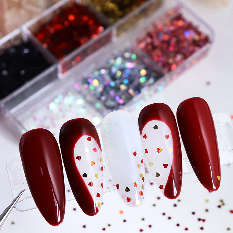 Z. 다채로운 1mm 미니 레이저 하트 네일 글리터 반 - Nail Art Zone 리뷰 및 가격